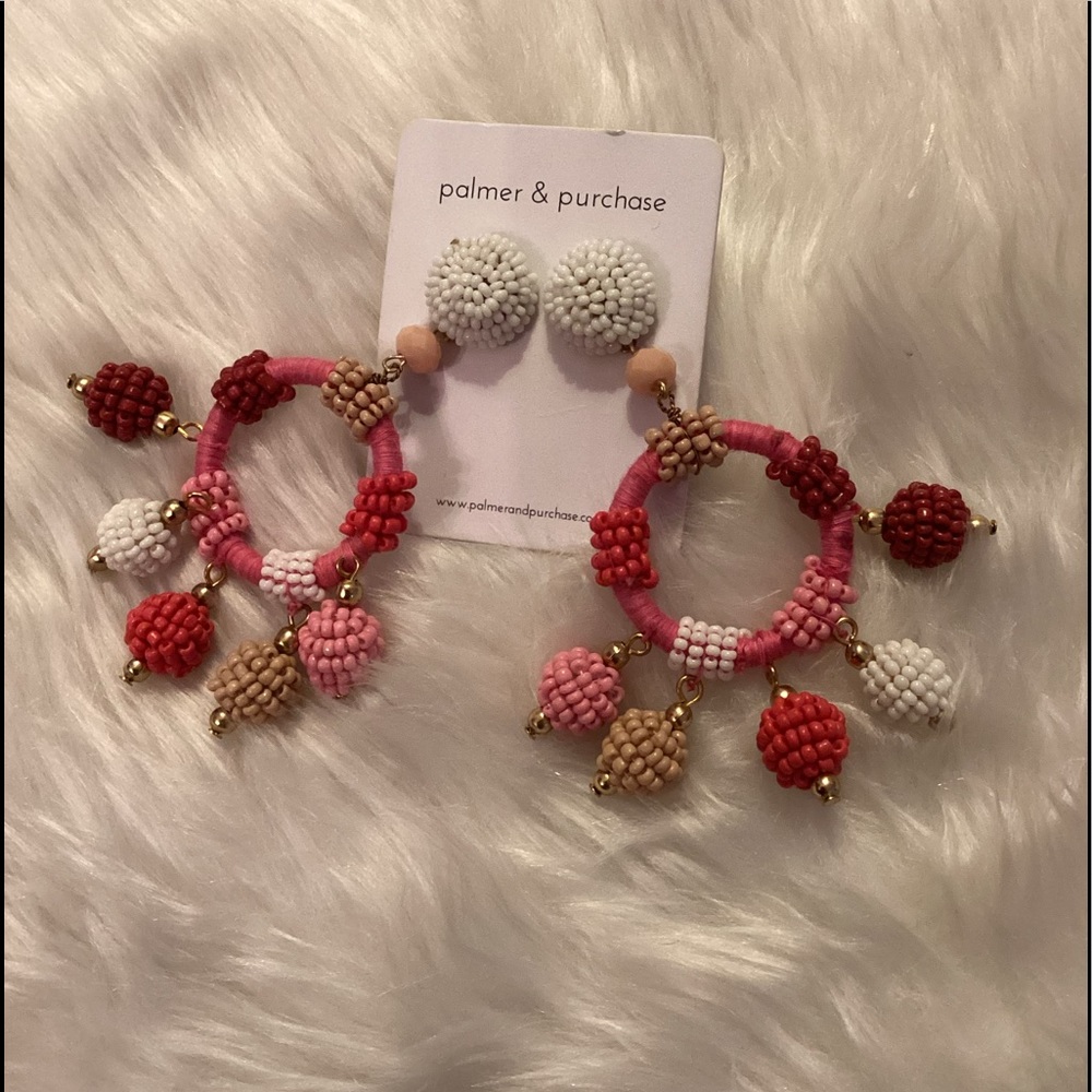 Palmer & Purchase NWT pink burgundy earrings